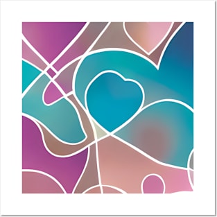 Elegant Heart Mosaic Posters and Art